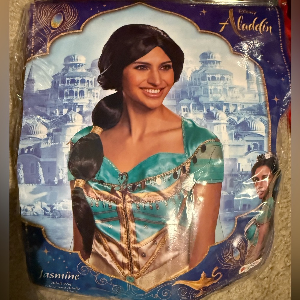 Adult Jasmine wig worn once Disney Princess